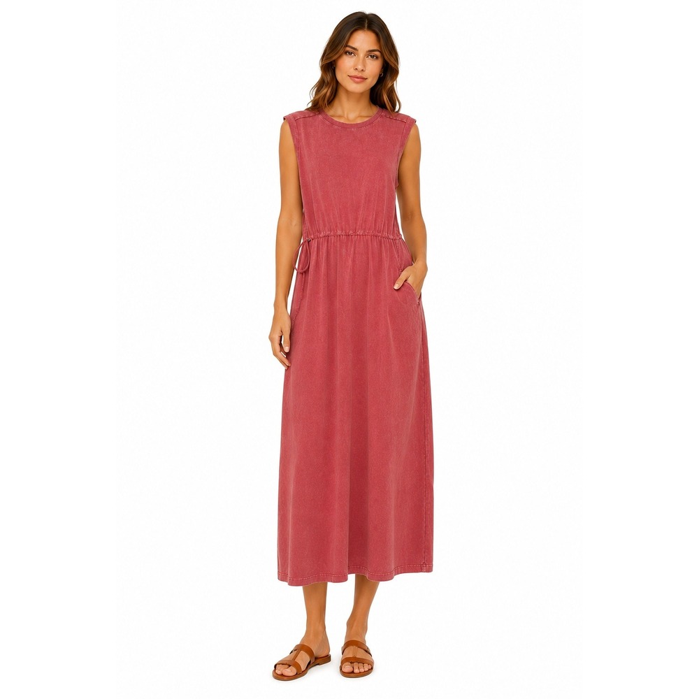 easel Sleeveless Maxi Dress in Washed Rose